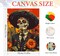 Paint by Numbers for Adults Beginners-DIY Skull Adult Paint by Number Kits Painting on Canvas, Skull Painting by Numbers, Skeleton Craft Kits for Adults Home Wall Art Decor 12x16 Inch